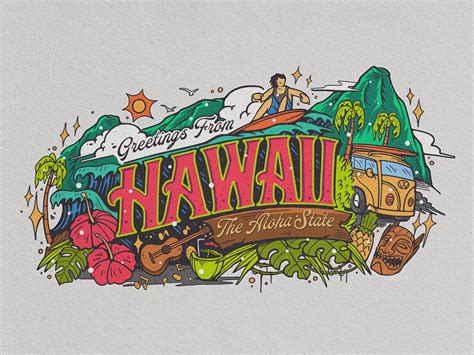 hawaii  aloha state  danyprasetyo  dribbble