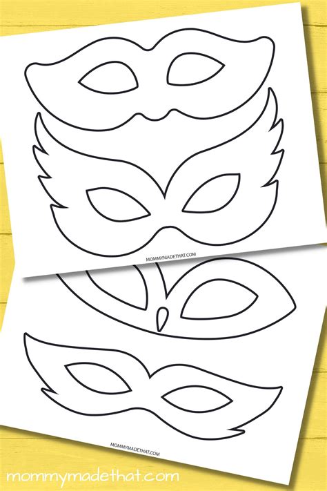 masquerade mask template printable