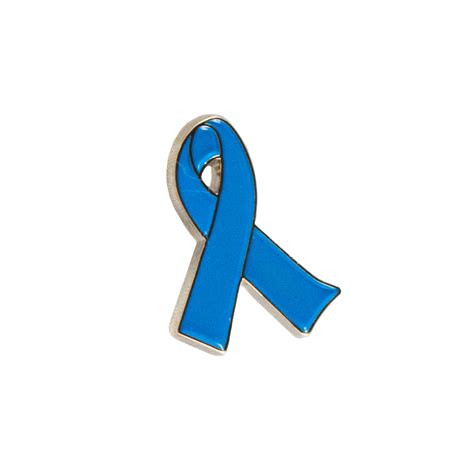 blue lapel ribbon pin