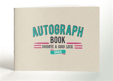modern retro autograph book   school school products