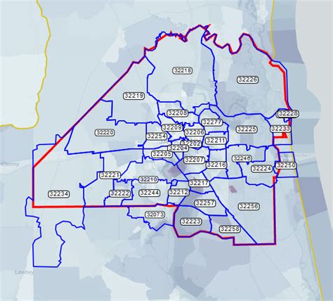 Zip Code Map Northeast Florida