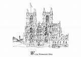 Abbey Westminster sketch template