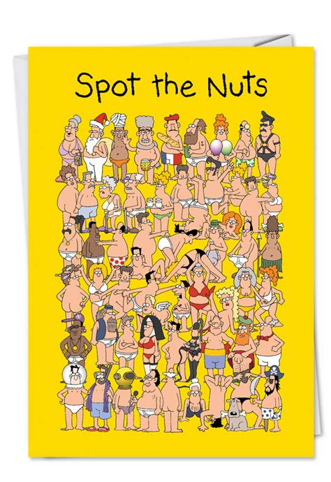 Spot The Nuts Tim Whyatt Blank Cartoons Not Greeted Card