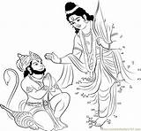 Hanuman Rama Bless Sita Seeta Dots Navami Connectthedots101 sketch template