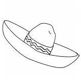 Coloring Pages Hat Sombrero sketch template