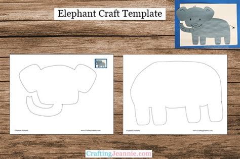 elephant craft  template crafting jeannie