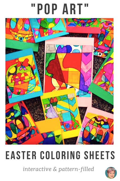 pop art coloring sheets  easter  art  jenny  kids love