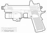 1911 Kitfox Firearm Armoryblog sketch template