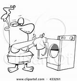 Laundry Coloring Pages Room Clipart Holding Dryer Cartoon Line Man Printable Fresh Tiny Shirt Getcolorings Rf Royalty sketch template