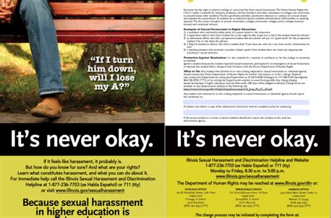 Sexual Harassment In Higher Education Posters Office For