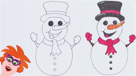 hoe teken ik een sneeuwpop ik leer je een sneeuwpop tekenen sneeuwpop tekenen leer tekenen