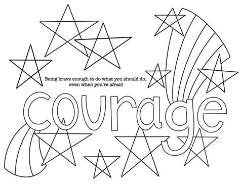 courage coloring page  printable coloring pages  kids