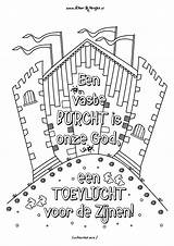 Kleurversjes Vaste Burcht Kleurplaten Christelijke Bijbel sketch template