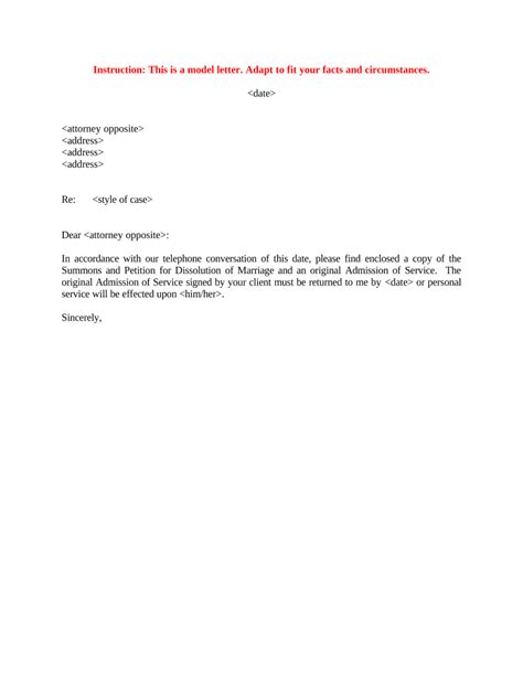 sample letter attorney  template pdffiller