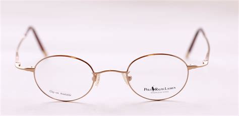 polo 445 gold eyeglasses vintage round ralph lauren prescription