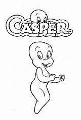 Casper Coloring Ghost Pages Friendly Printable Getcolorings Color sketch template