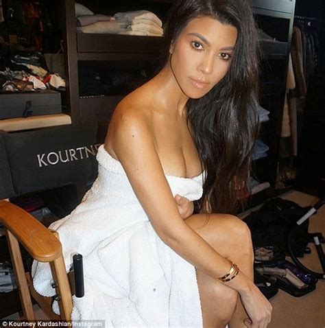 kourtney kardashian dons towel and doles out moisture tips daily mail