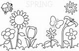 Coloring Springtime Pages Spring Printable Size Print sketch template