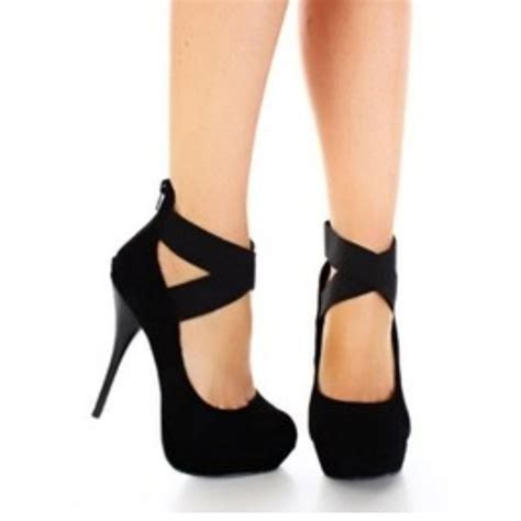 black ankle strap closed toe heels buy  slay