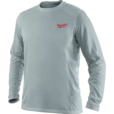 milwaukee tool workskin mens large gray light weight performance long sleeve shirt  home