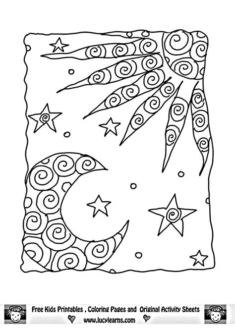 sun  moon coloring pages png drawer