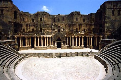 bosra syria siria theatres amphitheatres stadiums odeons ancient greek