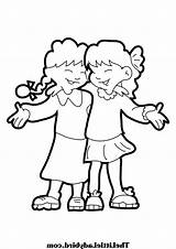 Coloring Friendship Pages Kids Getcolorings sketch template