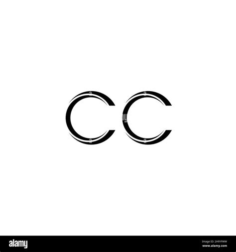 Cc Logo Monogram With Slice Rounded Modern Design Template Isolated On