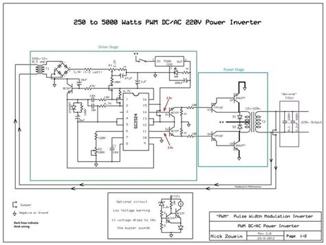 watts pwm dcac  power inverter instructables power inverter circuit