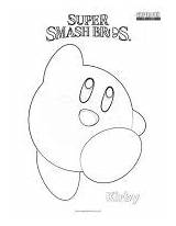 Smash Bros Kirby Superfuncoloring Nintendo sketch template