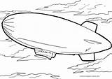 Luftschiff Malvorlage Ausmalen Fliegen öffnet Anklicken Bildes Pinnwand sketch template