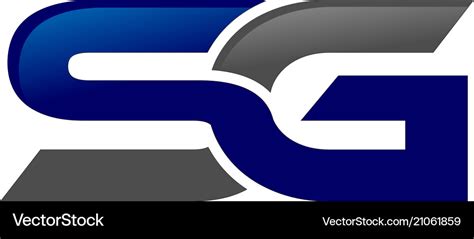 letter sg generic logo royalty  vector image