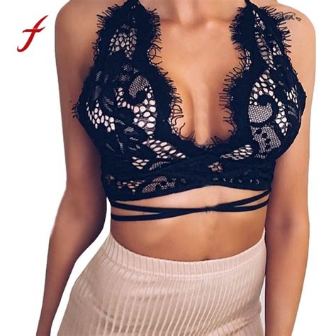 buy feitong women sexy crop top hollow translucent