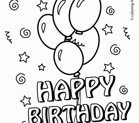 drawings happy birthday coloring pages  kids fresh  decor
