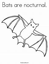 Nocturnal Coloring Bats Bat Twistynoodle Built California Usa sketch template