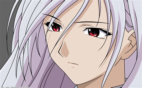 Akashiya Moka Close Red Eyes Rosario Vampire White Hair