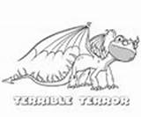 Train Dragon Coloring Pages Printable Terrible Terror sketch template