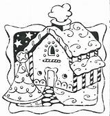 Coloring Gingerbread House Pages Christmas Printable Print Kids Color Colouring Drawing Man Clipart Children Eve Houses Holidays Adult Library Getcolorings sketch template