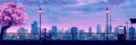 Aesthetic Purple City Skyline Largest Wallpaper Portal