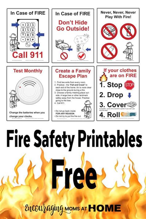 fire safety posters   lego theme
