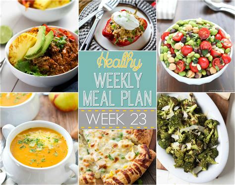 healthy weekly meal plan week    heavenly oven