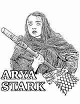 Stark Arya Kolorowanki Aktorzy Druku sketch template