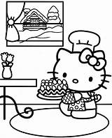 Kitty Hello Coloring Pages Printable Print Kids Forever Cake Birthday Happy Hellokitty Cute sketch template