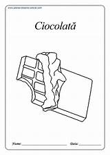 Colorat Cu Desene Dulciuri Planse Ciocolata Tort Foi Imprimanta Scos Animale Educative sketch template