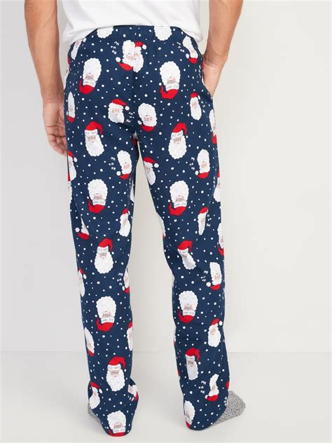 printed flannel pajama pants  men  navy