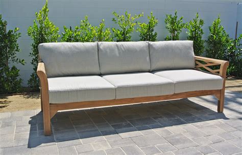 monterey outdoor teak sofa sunbrella cushion teak sofa teak patio furniture teak outdoor