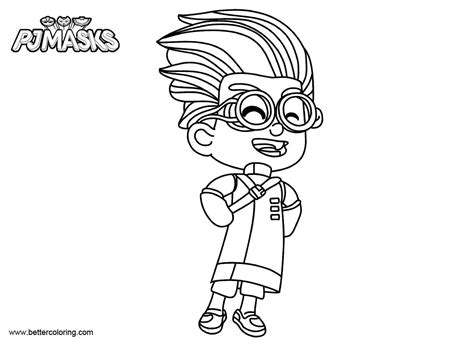 pj masks gecko coloring pages  printable coloring pages