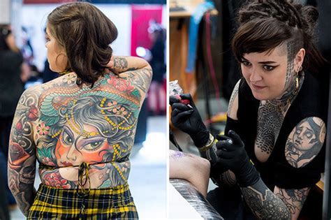 tattoo trends from scottish tattoo convention 2018 woman has boobs