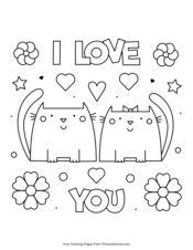 love  coloring page  printable