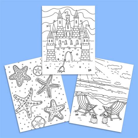 printable beach coloring pages summer coloring pages beach